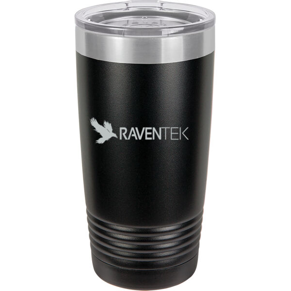   - 20 oz. Stainless Steel Tumbler w/Clear Lid - RAVENTEK Thumbnail