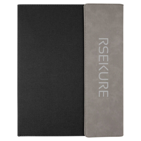   - Leatherette Canvas Portfolio with Notepad - RSEKURE Thumbnail
